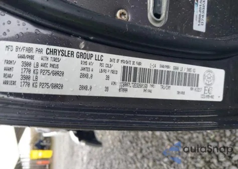 2014 Ram 1500 Slt from USA, damaged, VIN 1C6RR7LT2ES260169